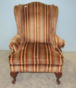 Gilliam Striped Upholstered Wing Back Chair