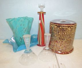 Six Color Decorative Glass Pieces