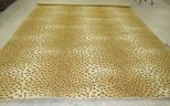 Machine Made Leopard Print Area Rug