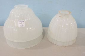 Four Vintage Frosted Glass Lamp Shades