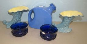 Five Pottery and Glass Pieces