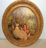 Plastic Barbizon Oval Old Master Print