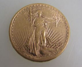 1910 Saint-Gaudens $20 Gold Coin