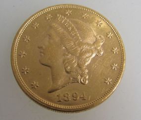 1894 Liberty Head Double Eagle $20 Gold Coin