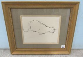 Drawing of Cat by Elizabeth Wolfe