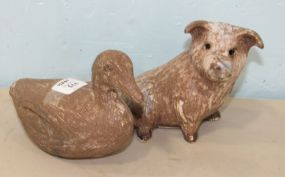McCarty Duck and Pig Pottery