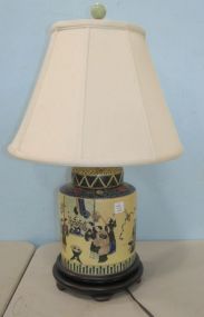 Oriental Ceramic Ginger Jar Lamp