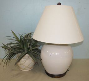 Large Lauren Pottery Lamp and Decor Ceramic Vase