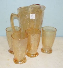 Carnival Style Pitcher and Cups