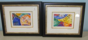 Two Framed Watercolors by Beverly Kelly