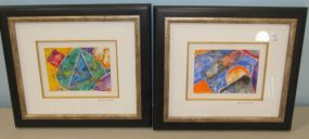 Two Framed Watercolors by Beverly Kelly