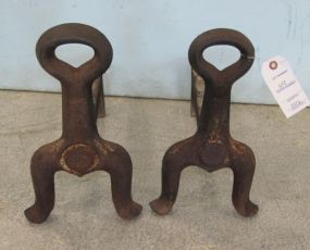 Antique Iron Andirons