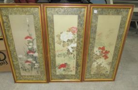 Three Framed Asian Block Print