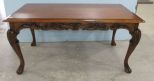 Modern Carved Mahogany Writing Desk