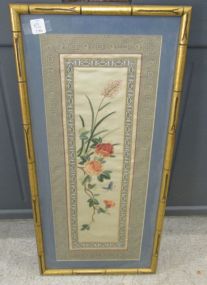 Asian Silk Needlework Panel