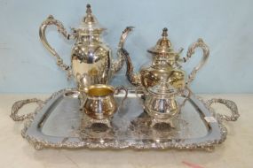 Oneida Silver Plate Serving Tea Set