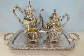 Oneida Silver Plate Serving Tea Set