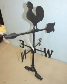 Reproduction Metal Black Rooster Weather Vane