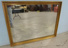 Gold Tone Wood Framed Wall Mirror