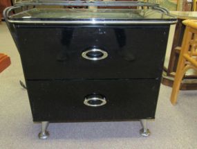 Modern Hi Gloss Black Night Stand