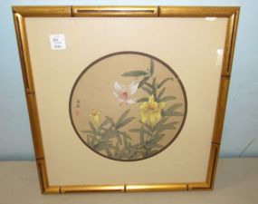 Ashton Company Framed Block Style Floral Print