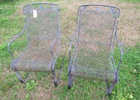 Pair of Wrought Iron Rocking Chairs