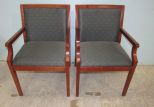 Pair of Upholstered Arm Office Chairs