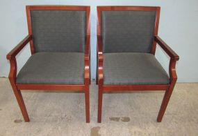 Pair of Upholstered Arm Office Chairs