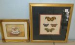 Demitasse Cup and Saucer Print and Butterfly Print