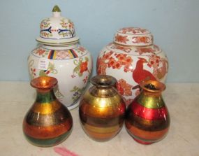 Asian Design Ginger Jars and Vases