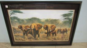 Framed Print of Elephant Group