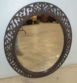 Ornate Plastic Round Wall Mirror