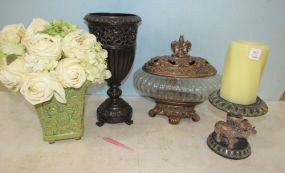 Four Decorative Vase and Compote