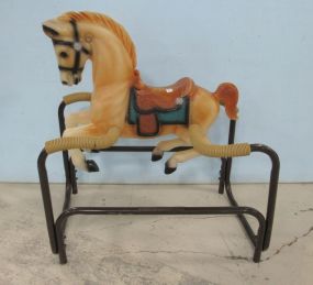 Vintage Blow Mold Spring Horse
