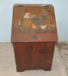 Vintage Wood Lift Top Potato Bin