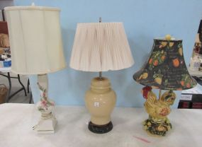 Three Ceramic Table Lamps