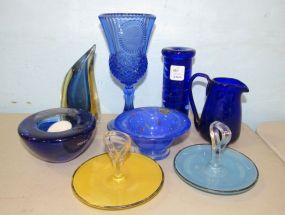 Assorted Color Glass Bowls and Decor