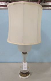 Painted Frosted Glass Table Lamp