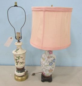 Two Ceramic Vase Lamps
