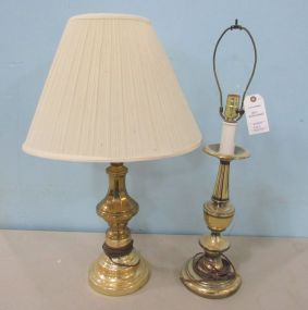 Two Brass Table Lamps