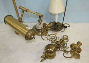 Brass Desk Lamp, Sconces, Colonial Lamp, and Resin lamp