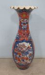 Large Oriental Imari Decorated Porcelain Vase