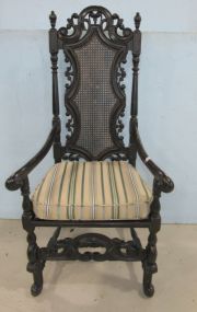 Vintage Flemish Style Hall Arm Chair