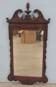 Vintage Chippendale Style Carved Wall Mirror
