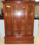 Vintage Double Door Bookcase on Base