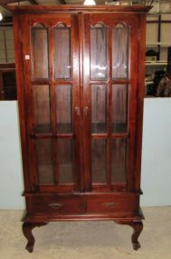 Reproduction Double Door Display Cabinet