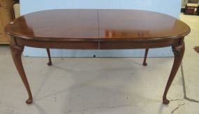 Modern Queen Anne Style Mahogany Dining Table
