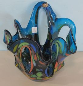 Unusual Makora Colorful Art Glass Vase