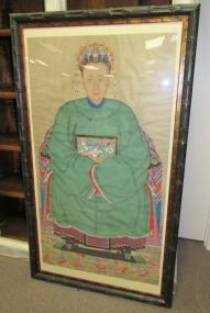 Large Hand Painted Portrait of Chinese Empress