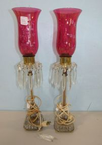 Vintage Glass Table Lamps
